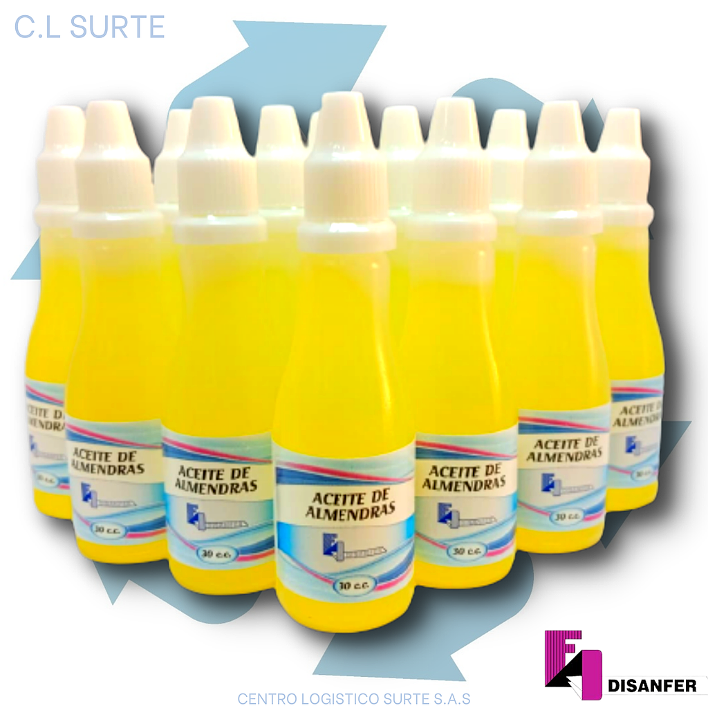 ACEITE DE ALMENDRAS X  12 UNDS X 30 CC DISANFER + IVA