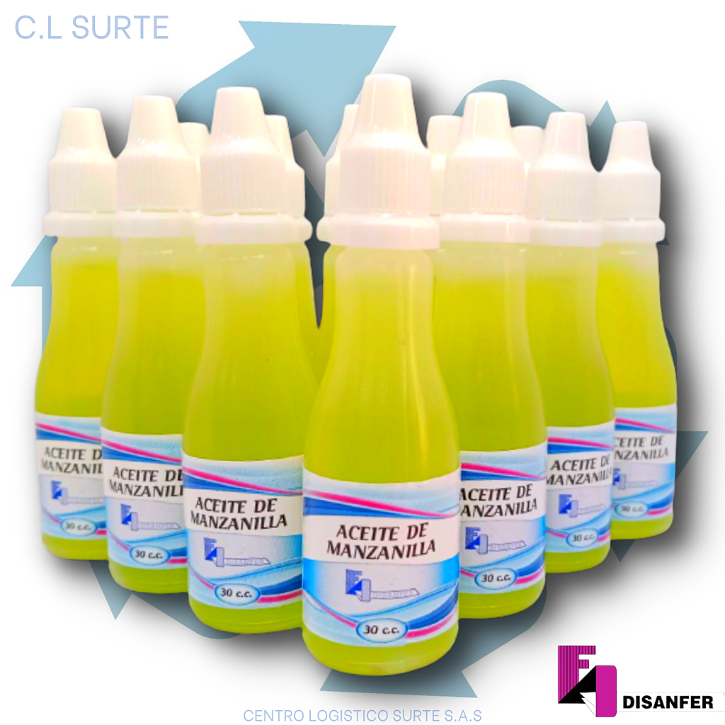 ACEITE DE MANZANILLA X  12 UNDS X 30 CC DISANFER + IVA