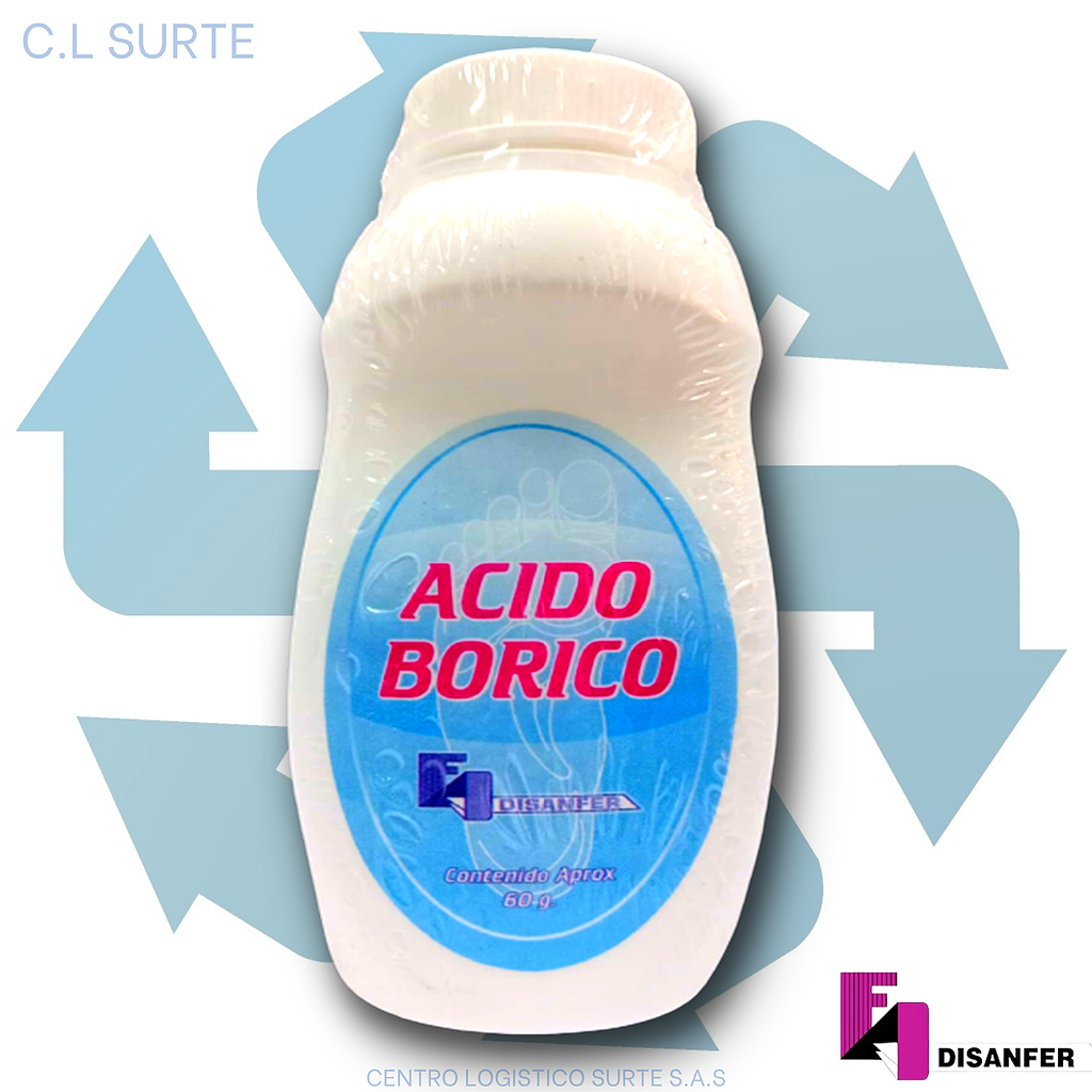 ACIDO BORICO TALQUERA X   60 GR DISANFER + IVA