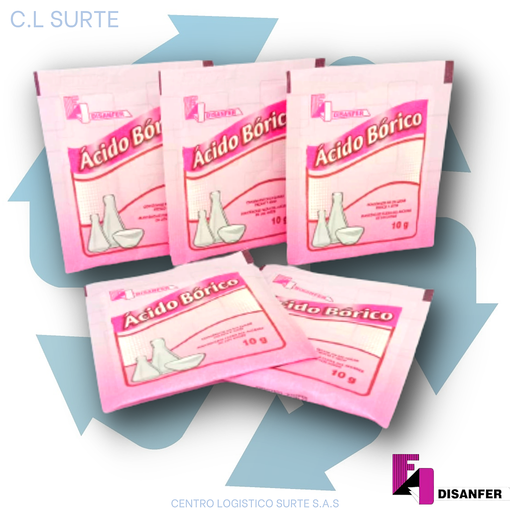 ACIDO BORICO X  50 SBS X 10 GR DISANFER + IVA
