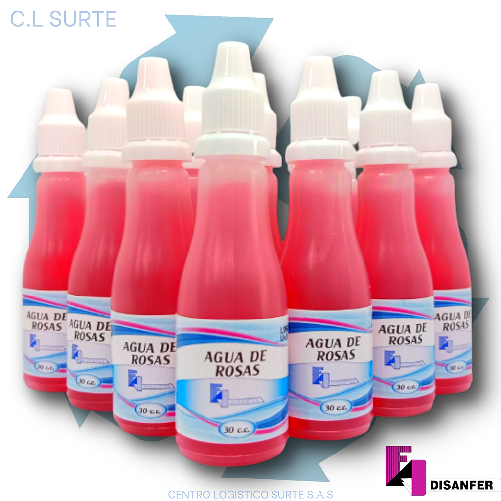 AGUA DE ROSAS X  12 UNDS X 30 CC DISANFER + IVA