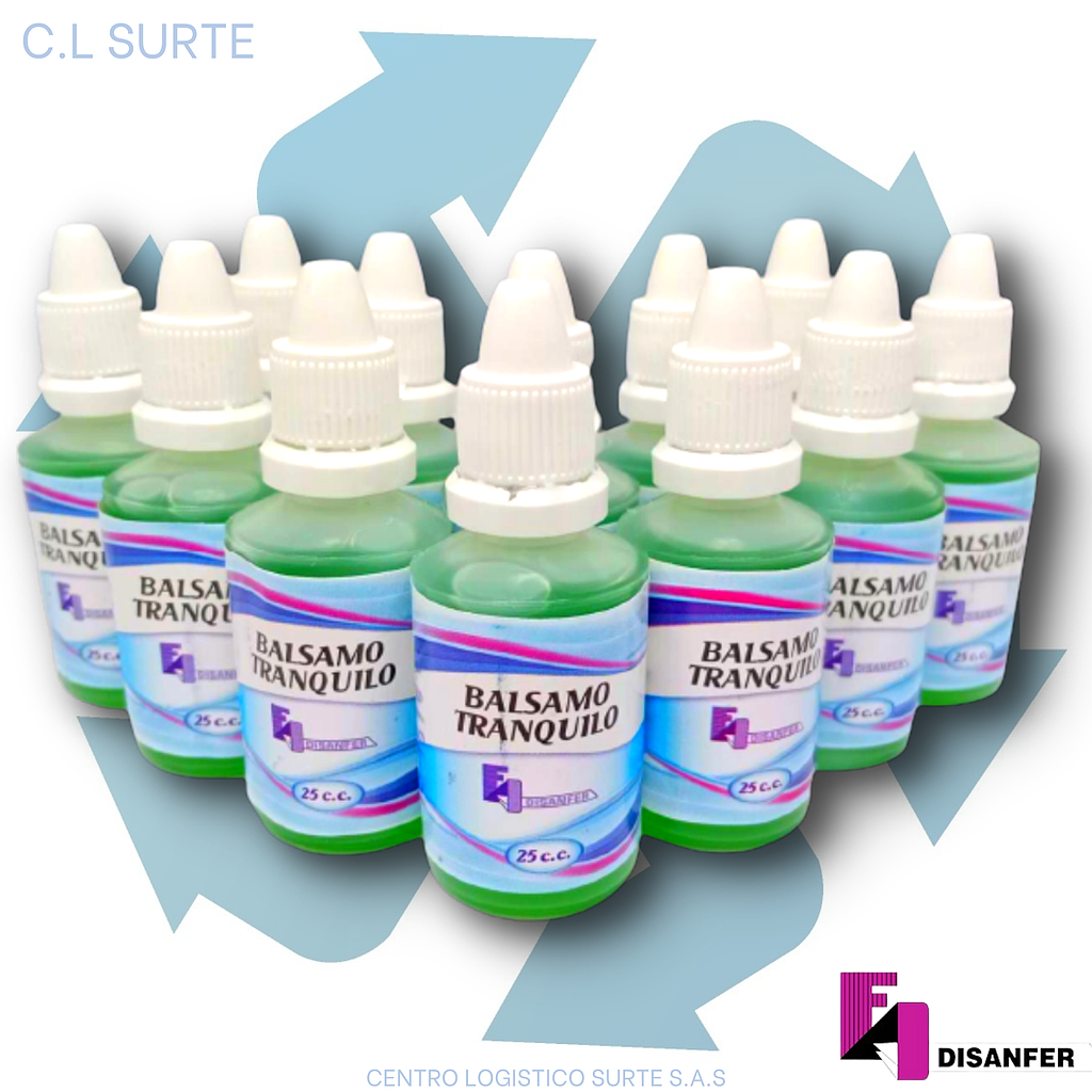 BALSAMO TRANQUILO X 12 UNDS X 25 CC DISANFER