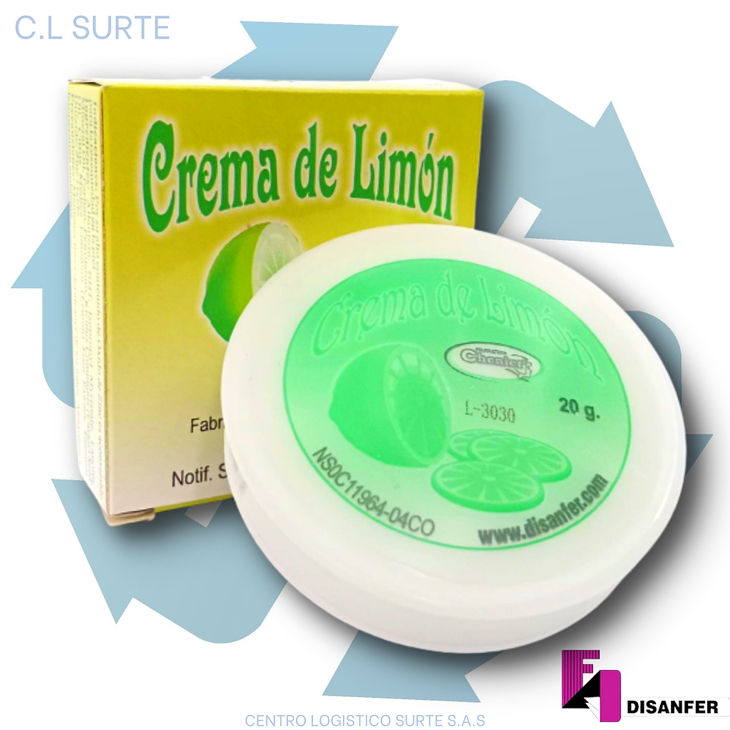 CREMA DE LIMON X 20 GR DISANFER + IVA