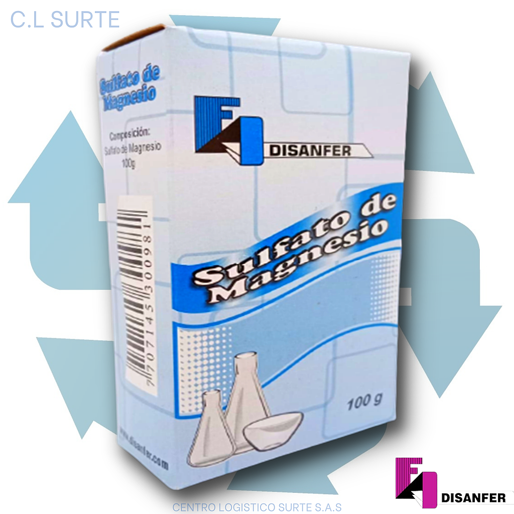 SULFATO DE MAGNESIO X 100 GR DISANFER + IVA