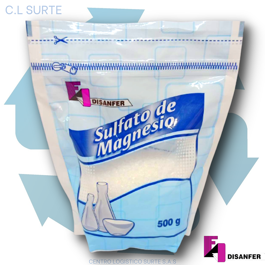 SULFATO DE MAGNESIO X 500 GR DISANFER + IVA