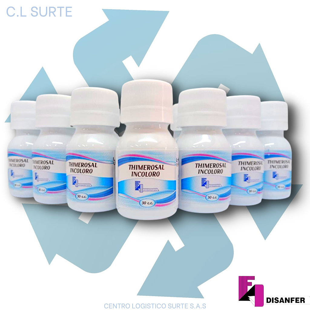 THIMEROSAL INCOLORO X 12 UNDS X 30 CC DISANFER