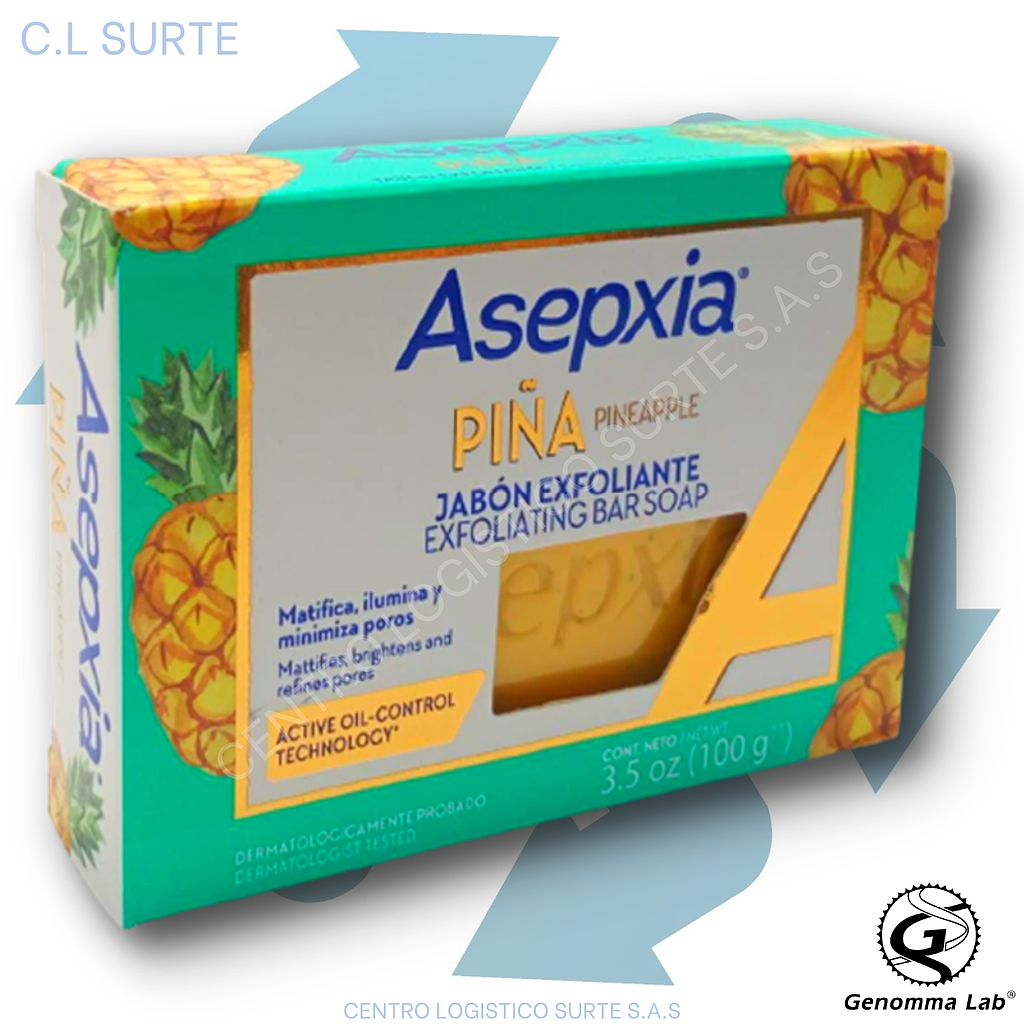 ASEPXIA JABON X 100 G PIÑA GENOMMA LAB + IVA