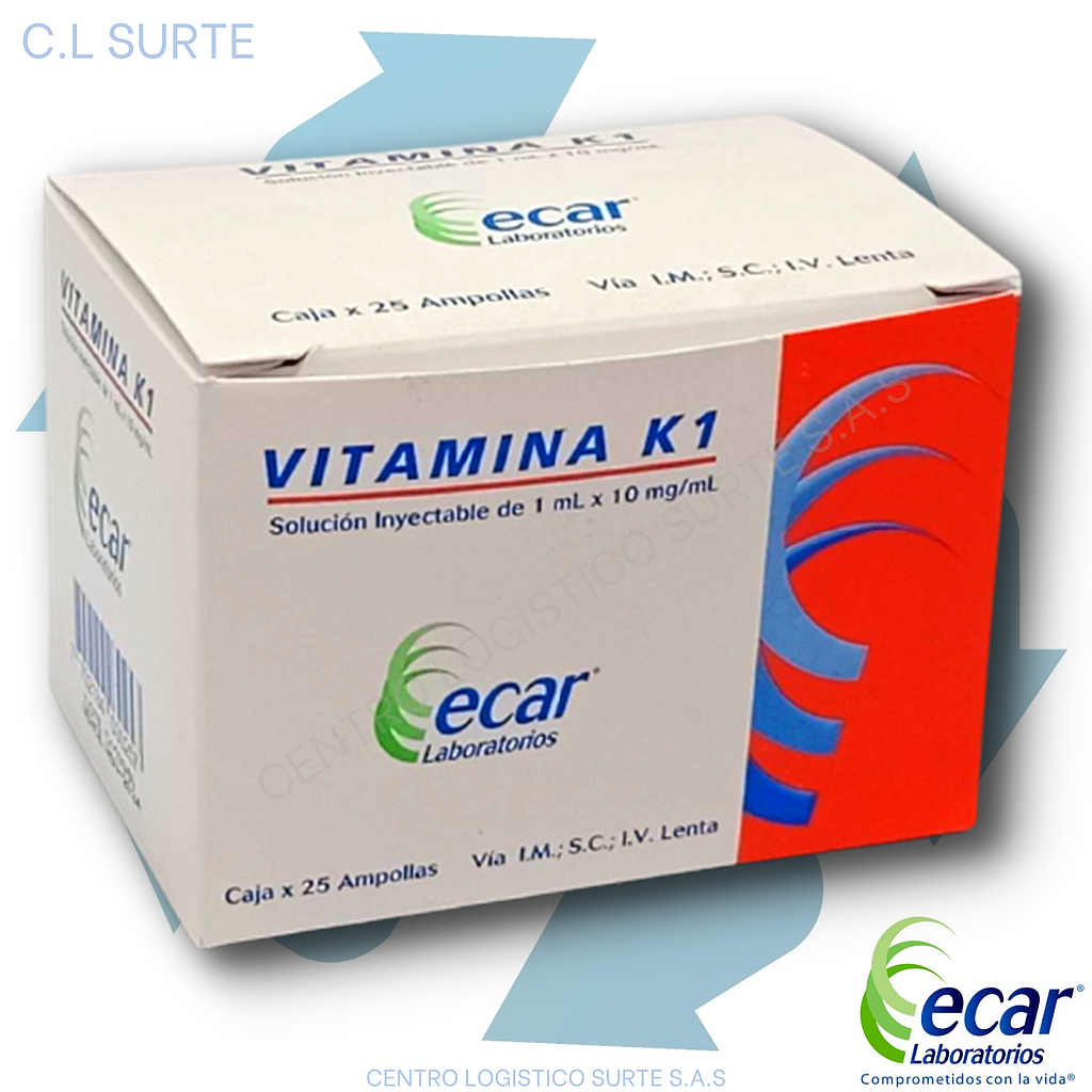 VITAMINA K 1 ML X 25 AMP ECAR