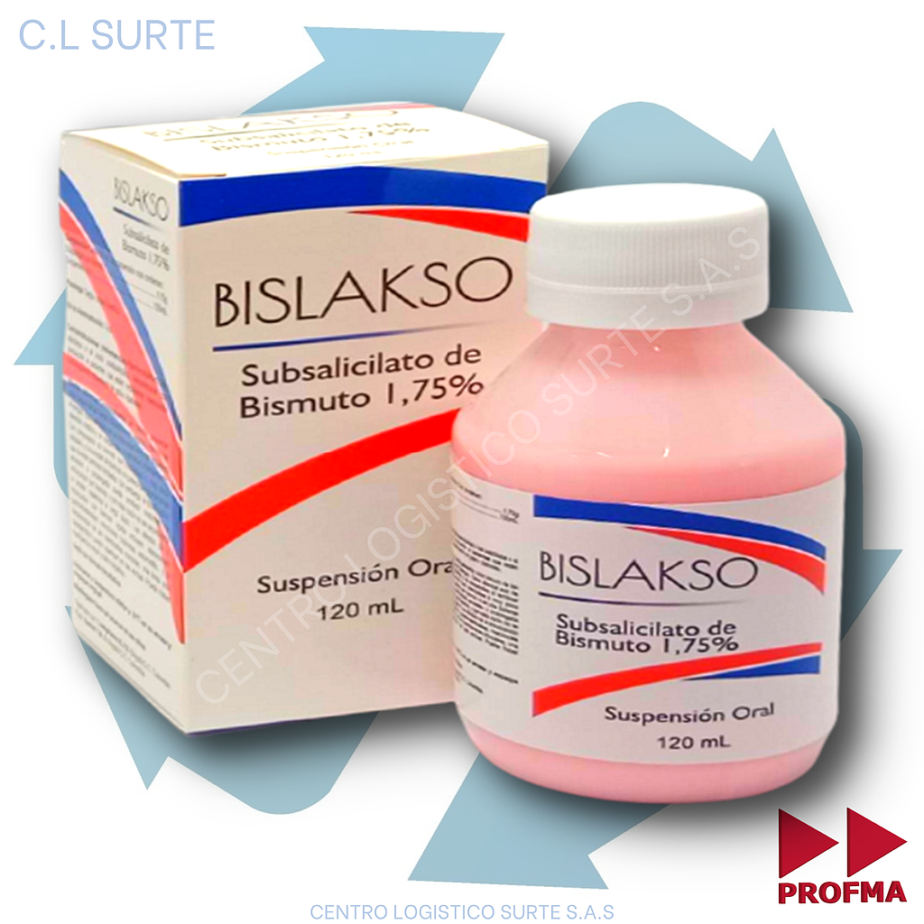 BISLAKSO SUSP X 120 ML SUBSALICILATO DE BISMUTO PROFMA