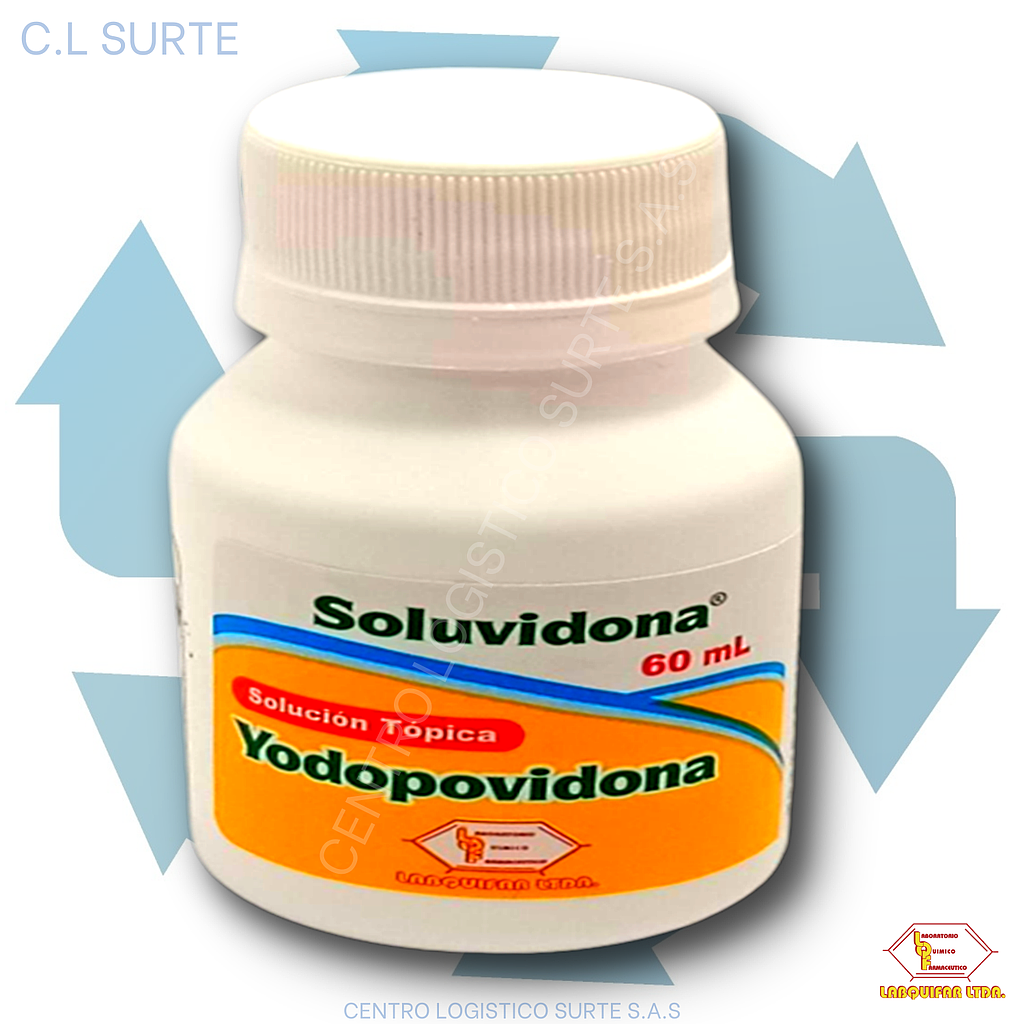 SOLUVIDONA SOLUCION 10% X 60 ML YODOPOVIDONA LABQUIFAR