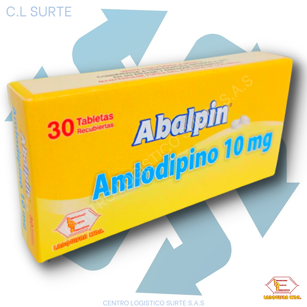 ABALPIN 10 MG X 30 TAB REC AMLODIPINO LABQUIFAR