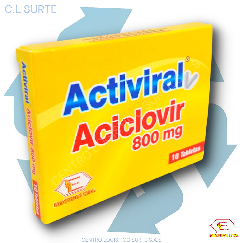 ACTIVIRAL 800 MG X 10 TAB ACICLOVIR LABQUIFAR