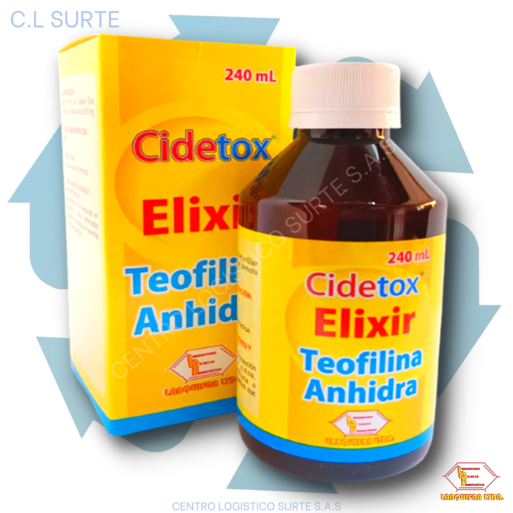 CIDETOX ELIXIR X 240 ML TEOFILINA LABQUIFAR
