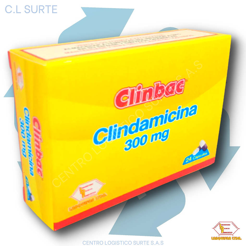CLINBAC 300 MG X 24 CAPS CLINDAMICINA LABQUIFAR