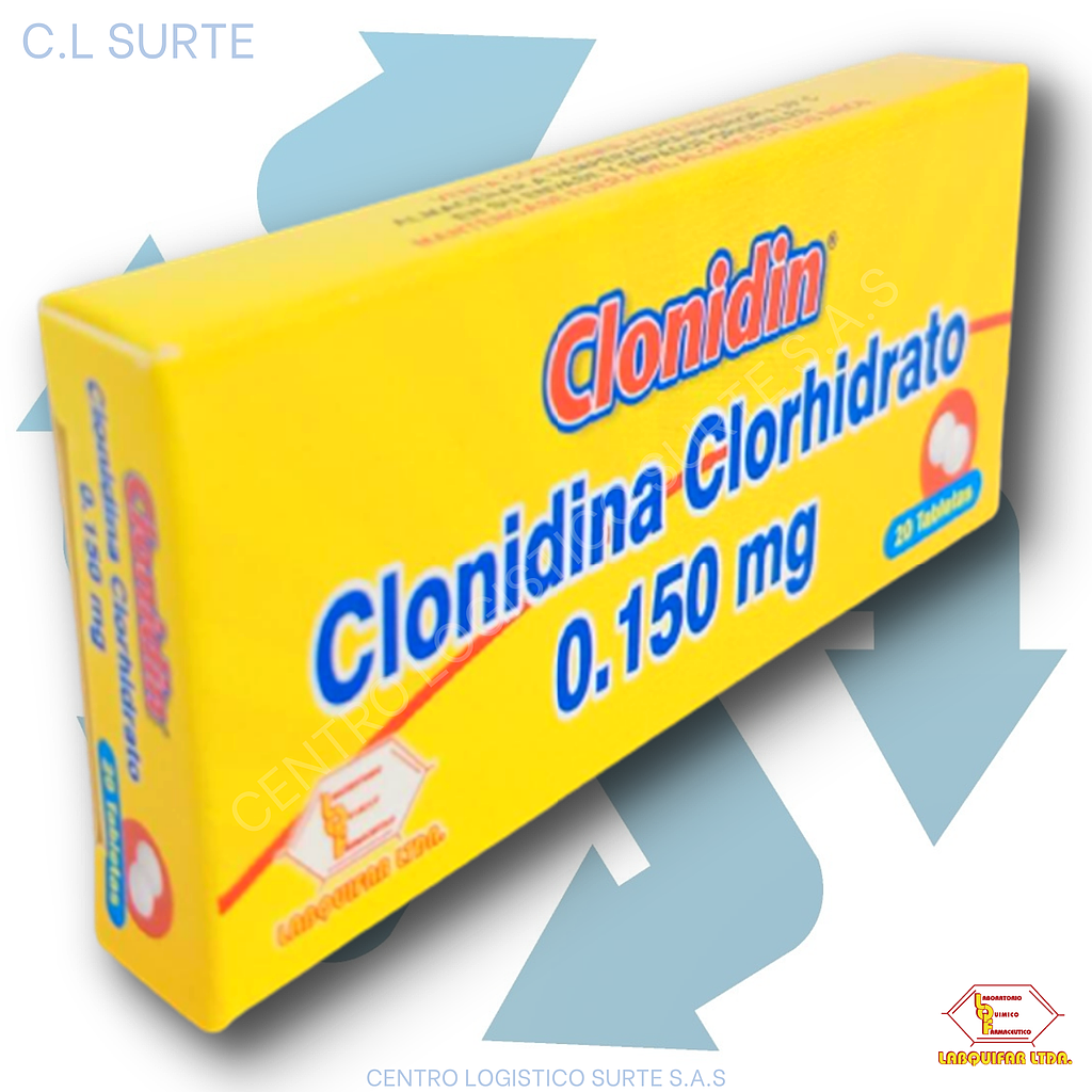 CLONIDIN X 20 TAB CLONIDINA LABQUIFAR