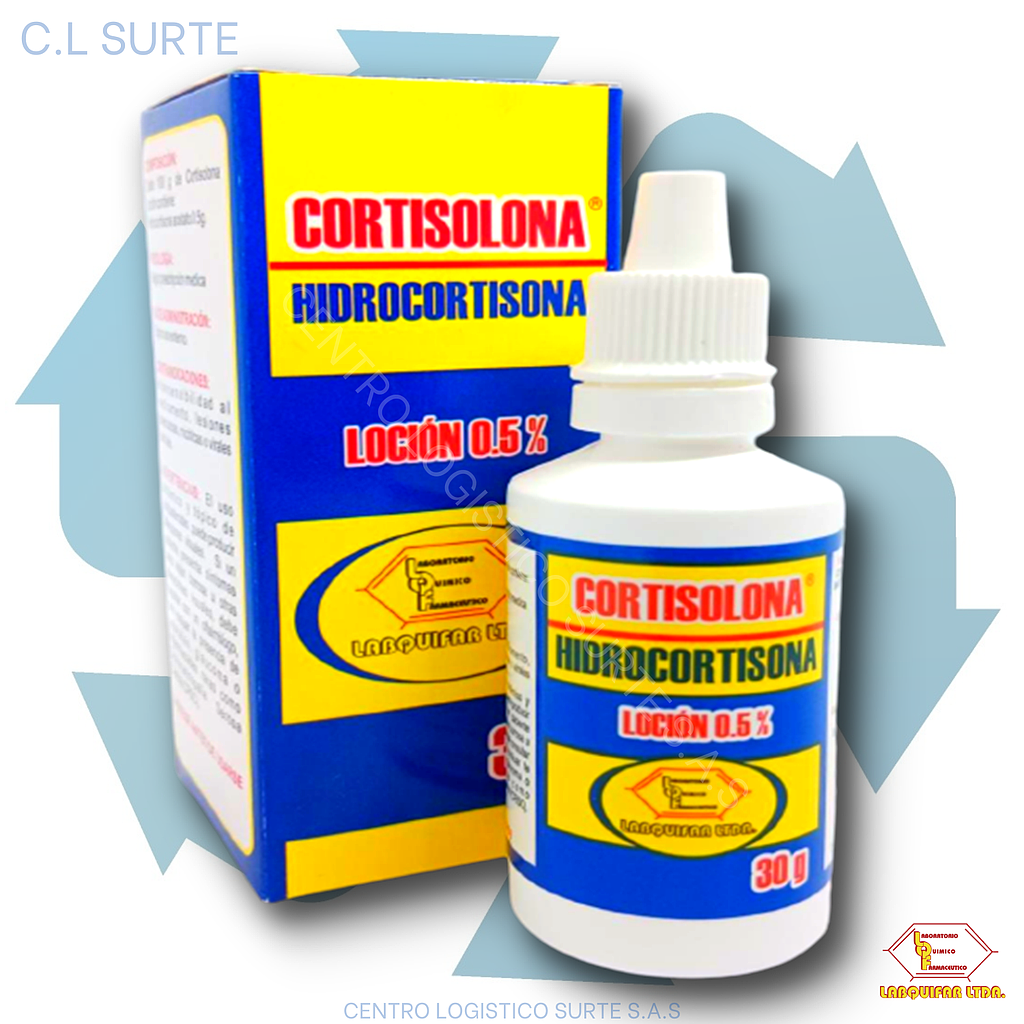 CORTISOLONA LOCIÓN 0.5% X 30 ML HIDROCORTISONA LABQUIFAR