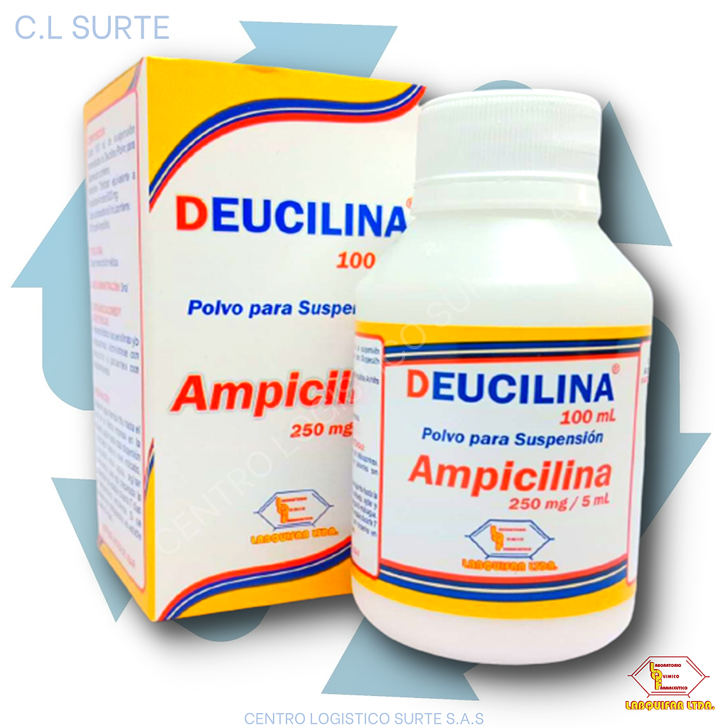 DEUCILINA SUSP X 100 ML AMPICILINA 250 MG LABQUIFAR