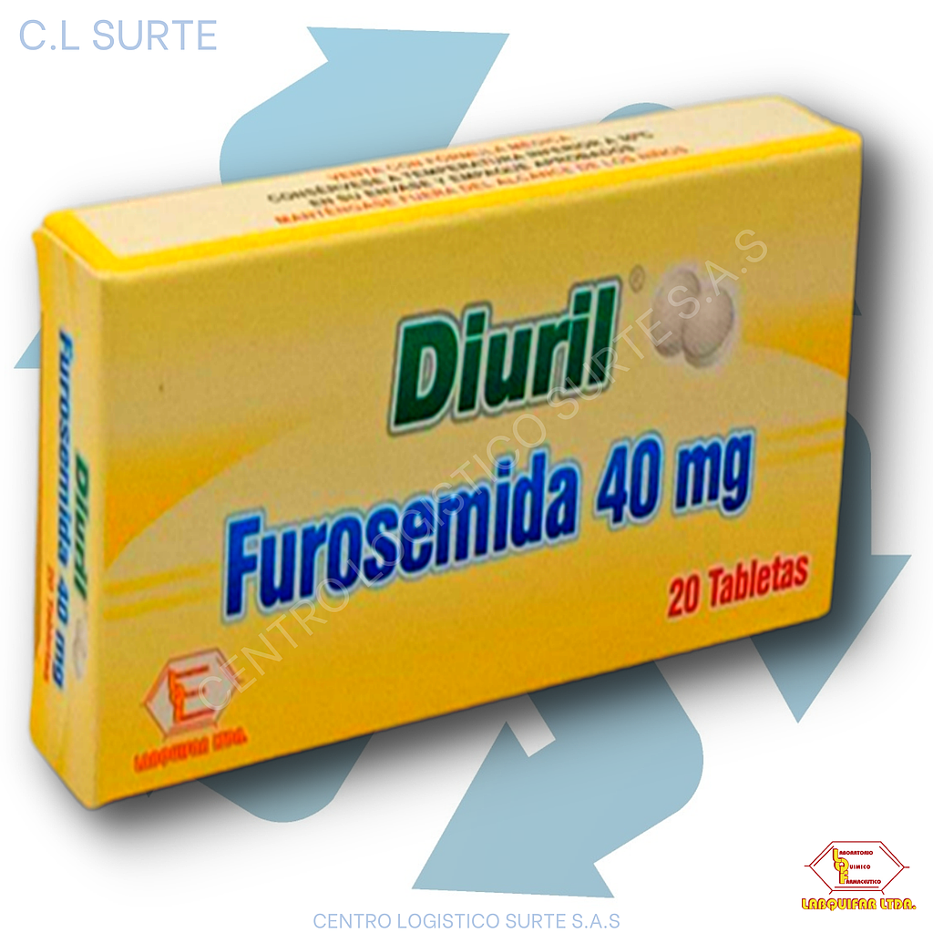 DIURIL 40 MG X 20 TAB FUROSEMIDA LABQUIFAR
