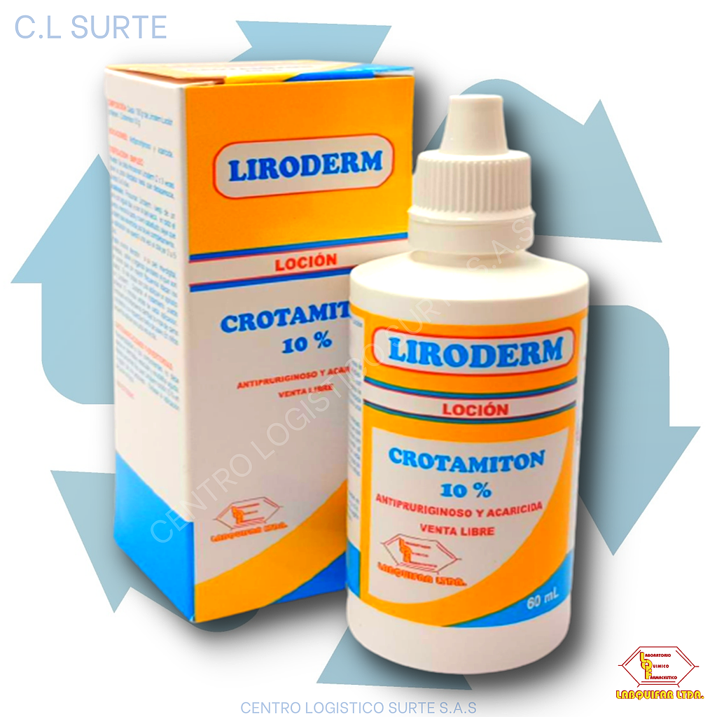 LIRODERM LOCION 10% X 60 ML CROTAMITON LABQUIFAR