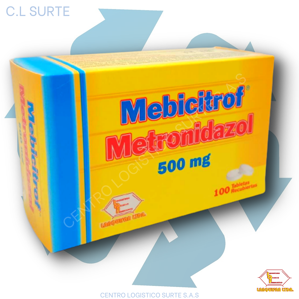 MEBICITROF 500 MG X 100 TAB METRONIDAZOL LABQUIFAR