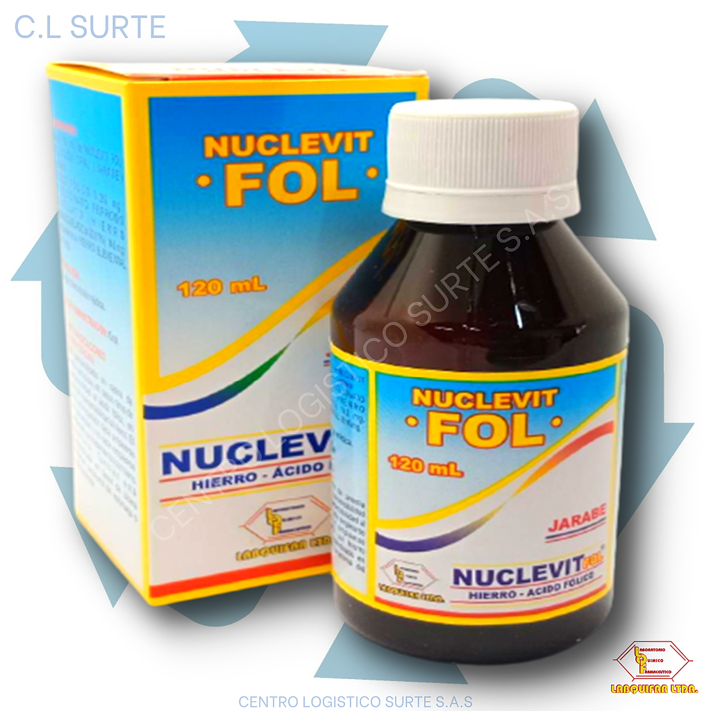NUCLEVIT FOL JBE X 120 ML HIERRO+ACIDO F LABQUIFAR