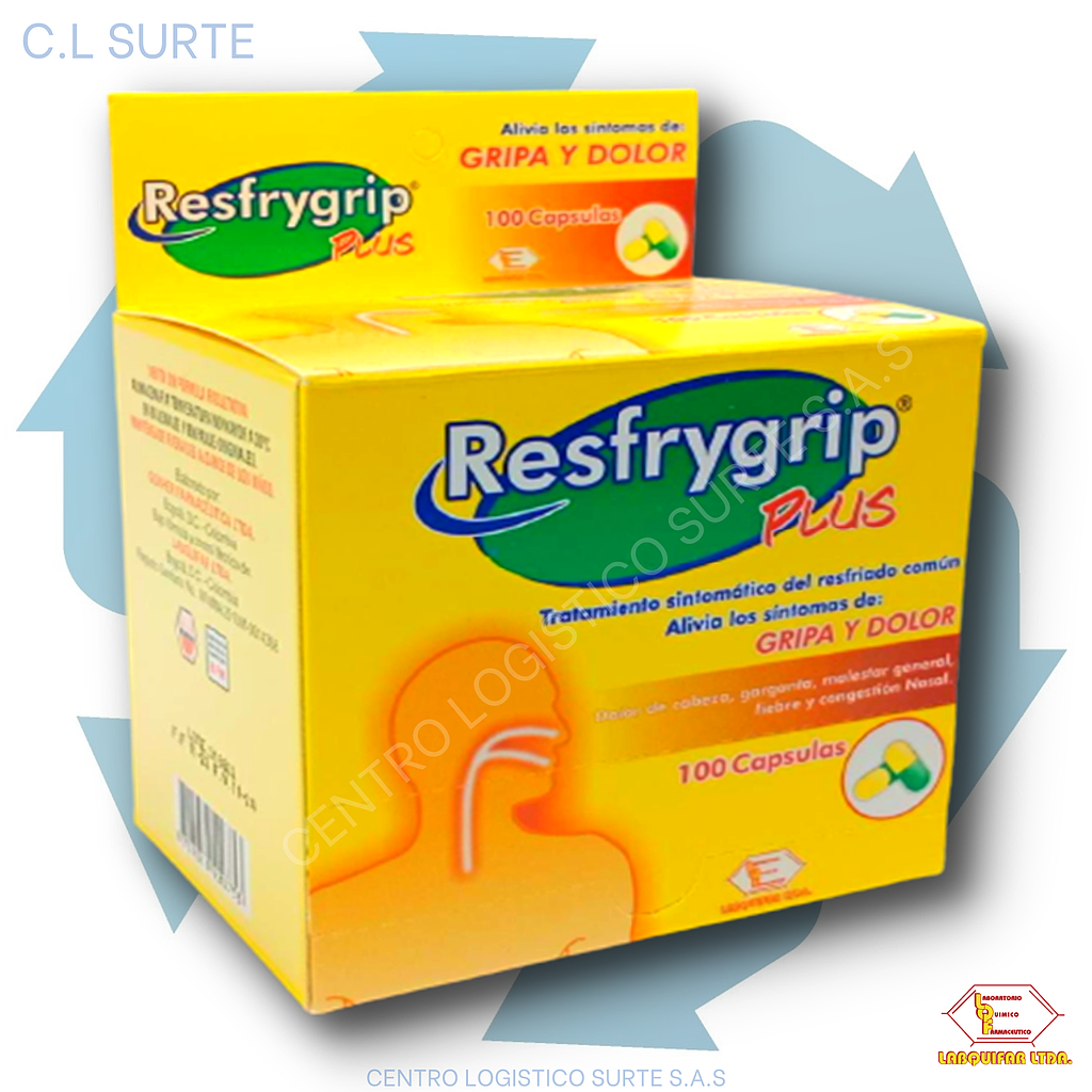 RESFRYGRIP PLUS X 100 CAP ACETA+FENIL+CETIR+CAFE LABQUIFAR