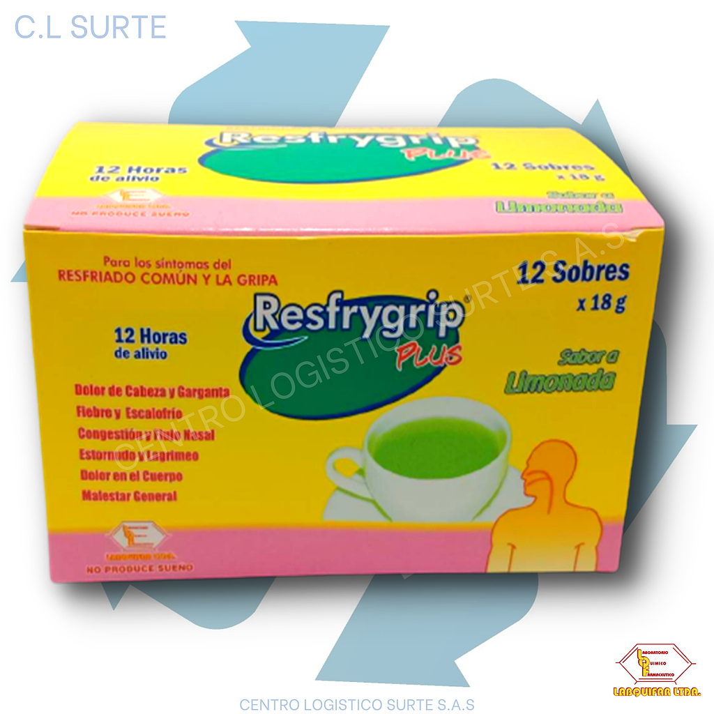 RESFRYGRIP PLUS GRANULOS X 12 SOB ACETA+FENIL+CETIR 5+CAFE LABQUIFAR