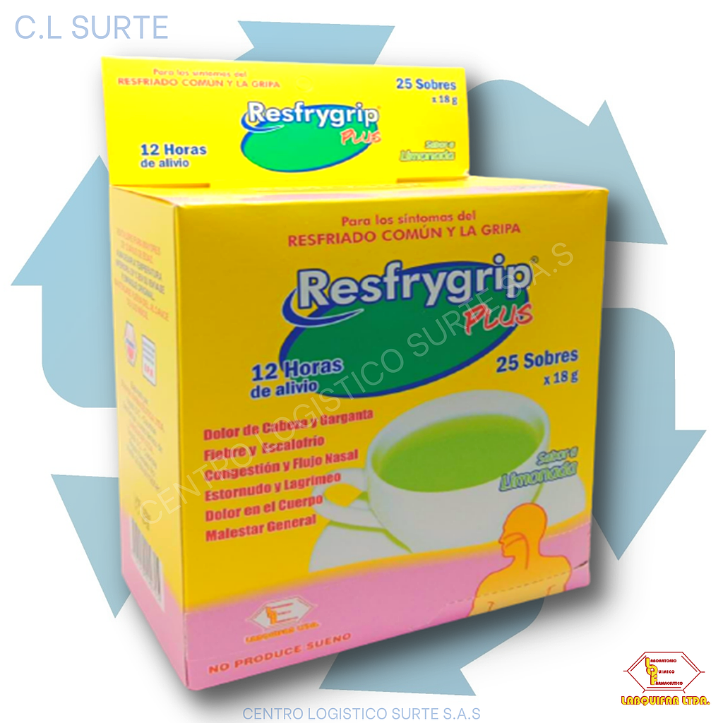 RESFRYGRIP PLUS GRANULOS X 25 SOB ACETA+FENIL+CETIR+CAFE LABQUIFAR