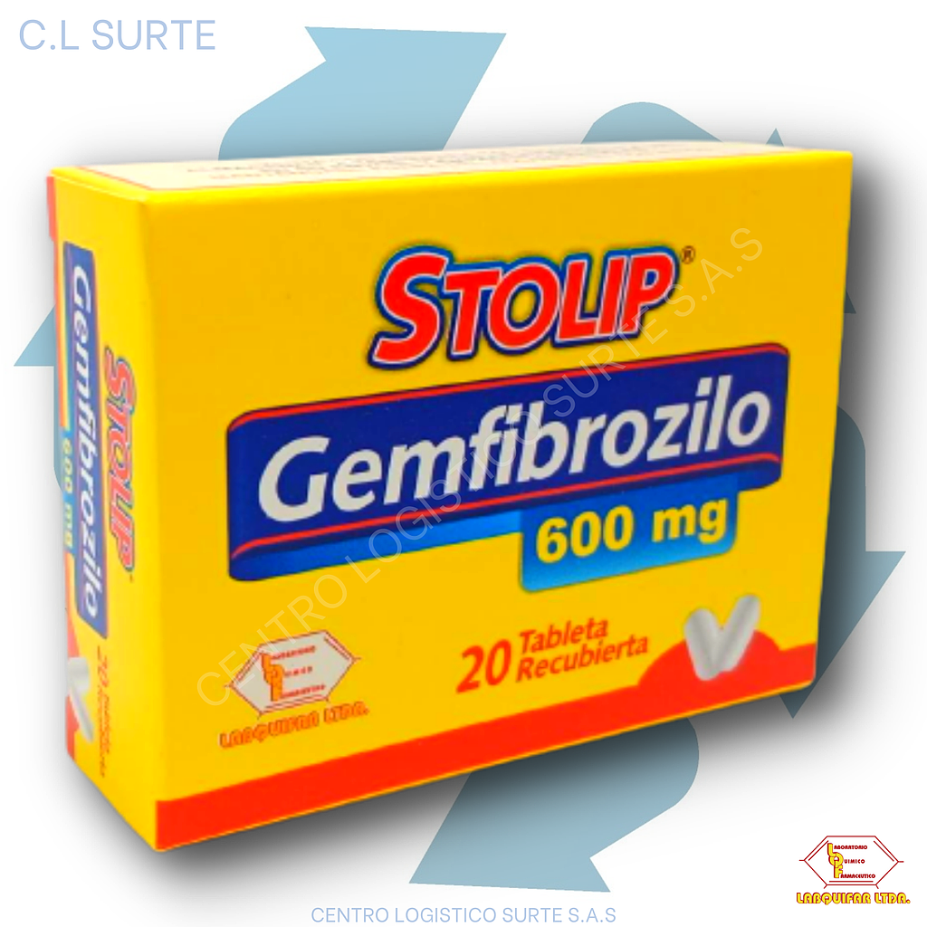 STOLIP 600 MG X 20 TAB GEMFIBROZILO LABQUIFAR