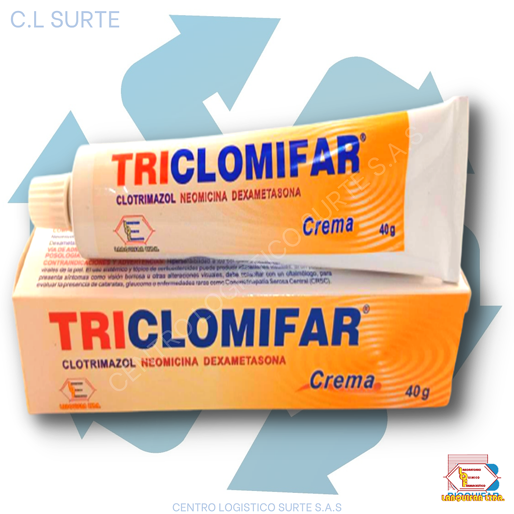 TRICLOMIFAR CREMA TOP X 40 GR CLOTRI 0,5 GR+NEOM 1 GR+DEXAM 0,04 GR LABQUIFAR