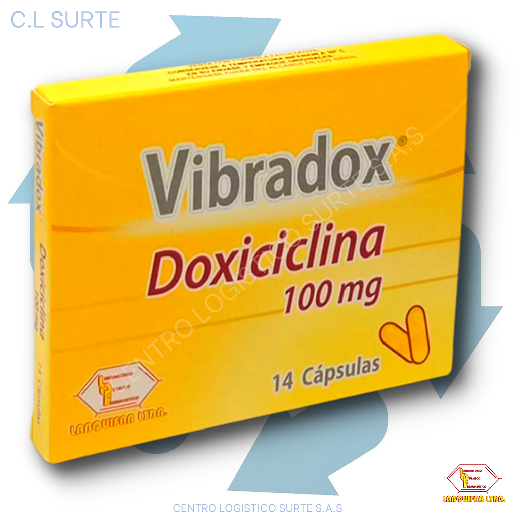 VIBRADOX 100 MG X 14 TAB DOXICICLINA LABQUIFAR
