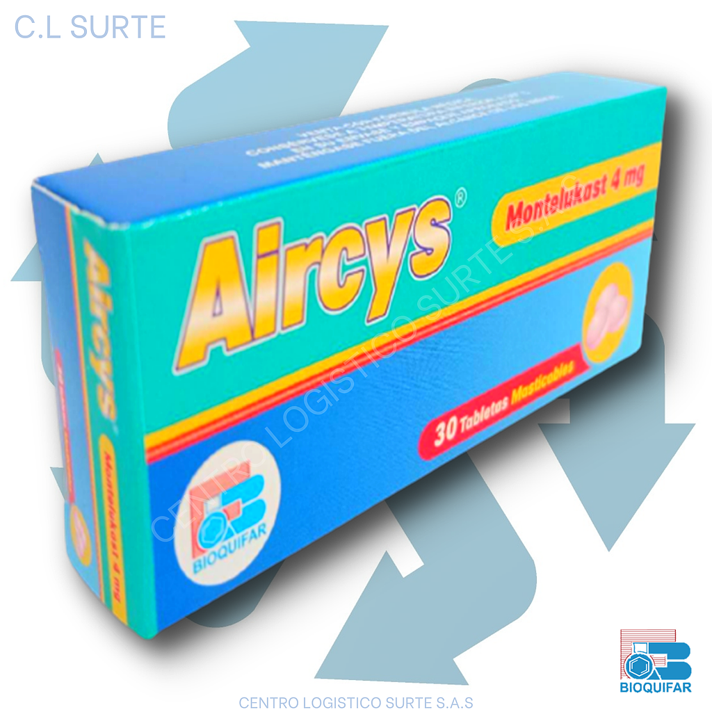 AIRCYS  4 X 30 TAB MONTELUKAS  4 MG BIOQUIFAR