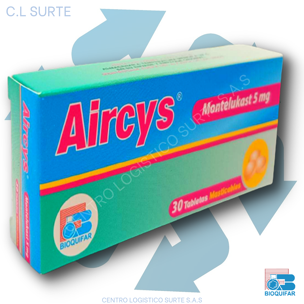 AIRCYS  5 X 30 TAB MONTELUKAS  5 MG BIOQUIFAR