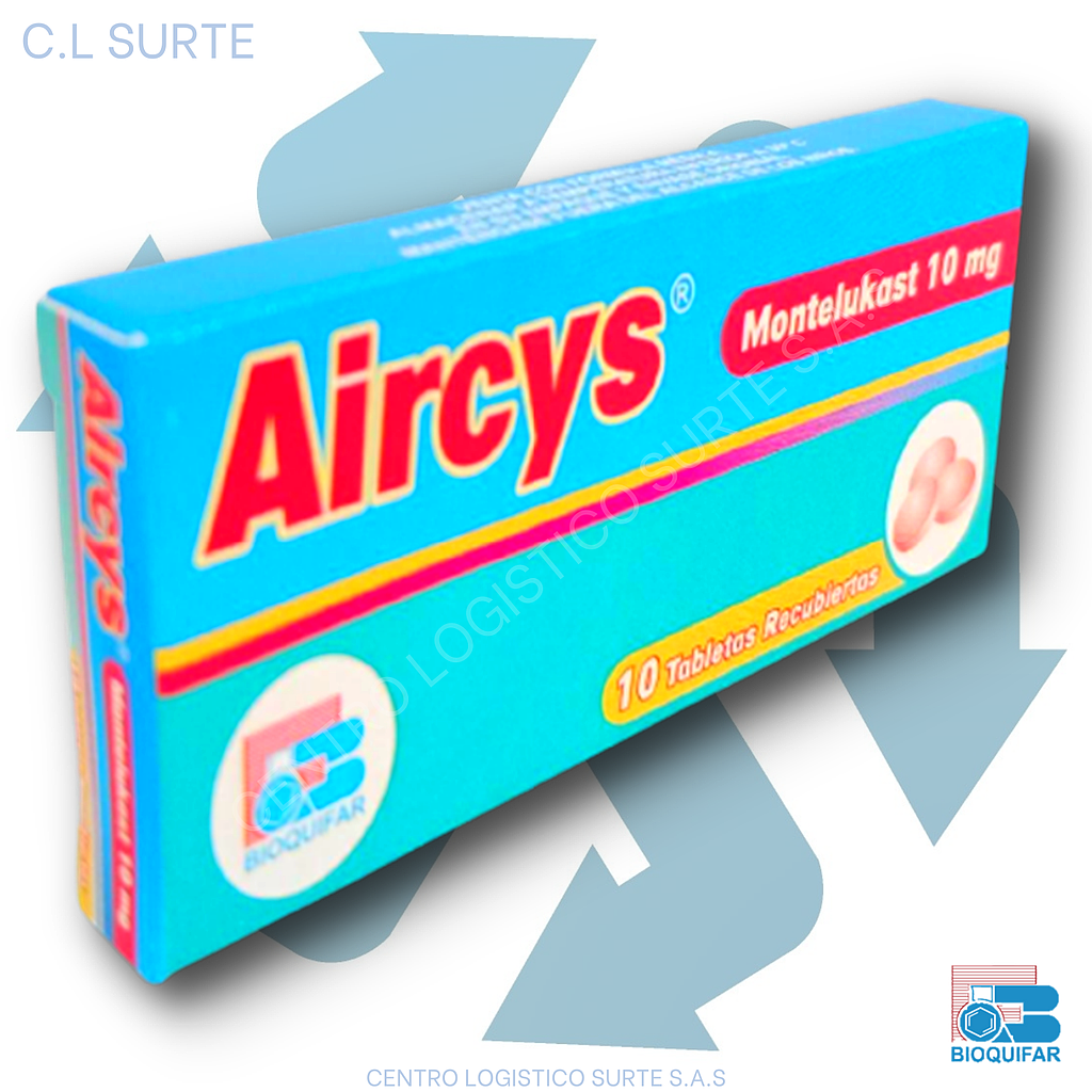 AIRCYS 10 X 10 TAB MONTELUKAS 10 MG BIOQUIFAR