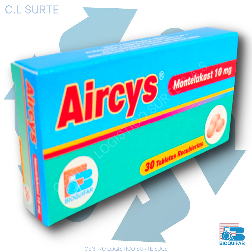 AIRCYS 10 X 30 TAB MONTELUKAS 10 MG BIOQUIFAR