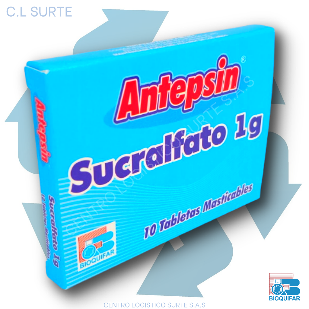 ANTEPSIN 1 GR X 10 TAB MASTI SUCRALFATO BIOQUIFAR