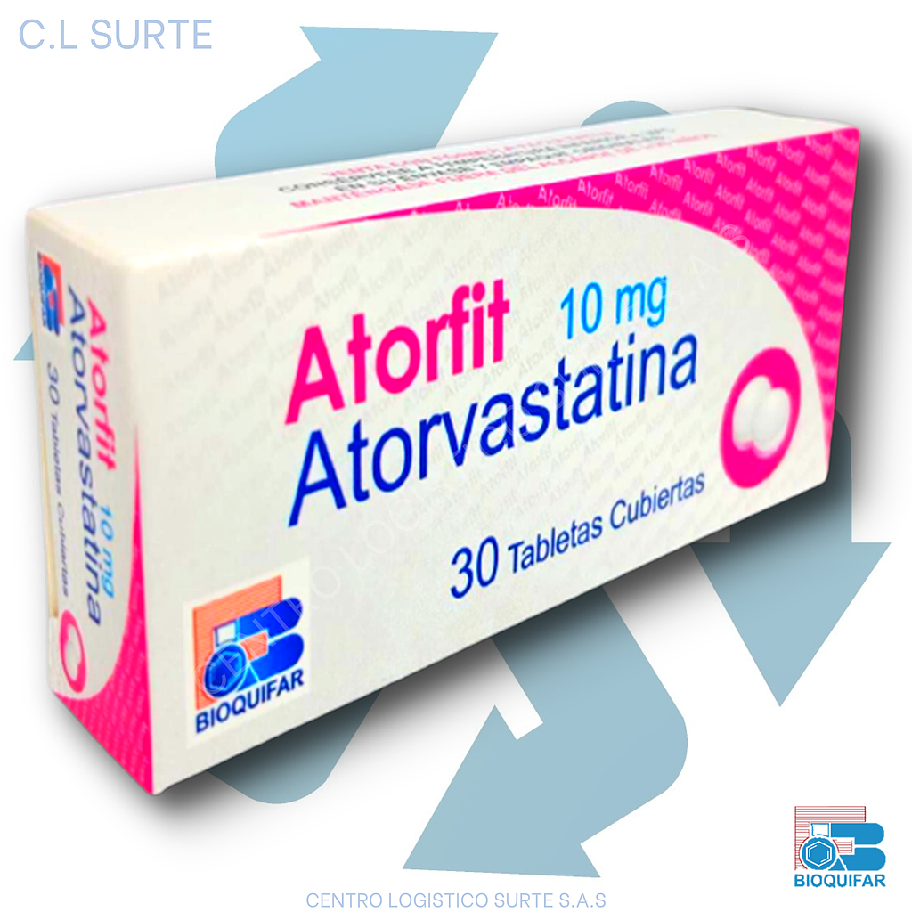 ATORFIT 10 MG X 30 TAB ATORVASTATINA 10 MG BIOQUIFAR