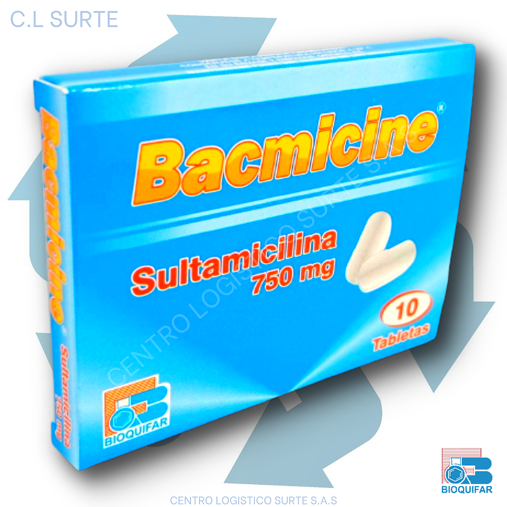 BACMICINE 750 X 10 TAB SULTAMICILINA 750 MG BIOQUIFAR