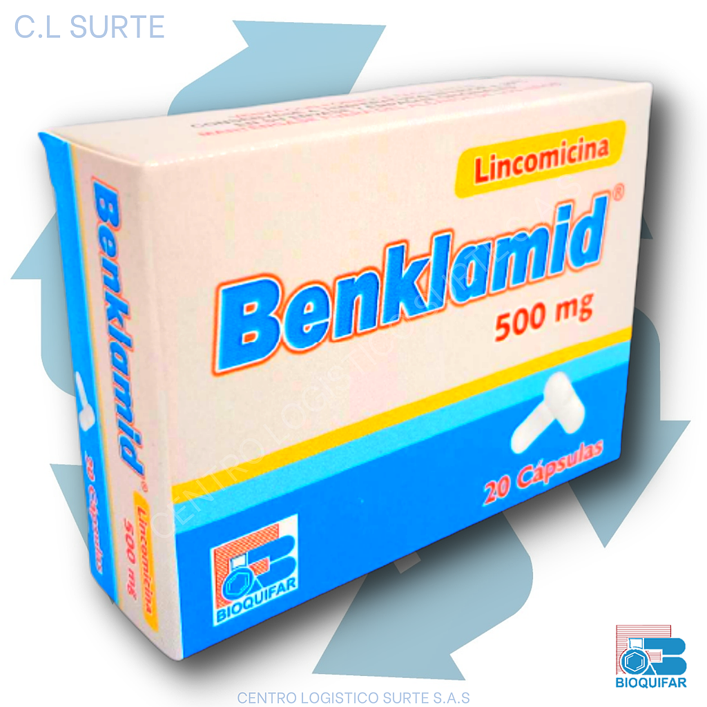 BENKLAMID X 20 CAPS LINCOMICINA 500 MG BIOQUIFAR