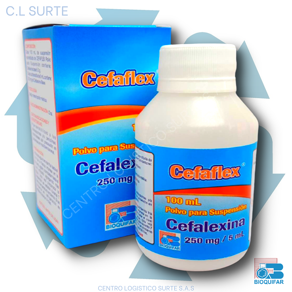 CEFAFLEX SUSP X 100 ML CEFALEXINA 250 MG BIOQUIFAR