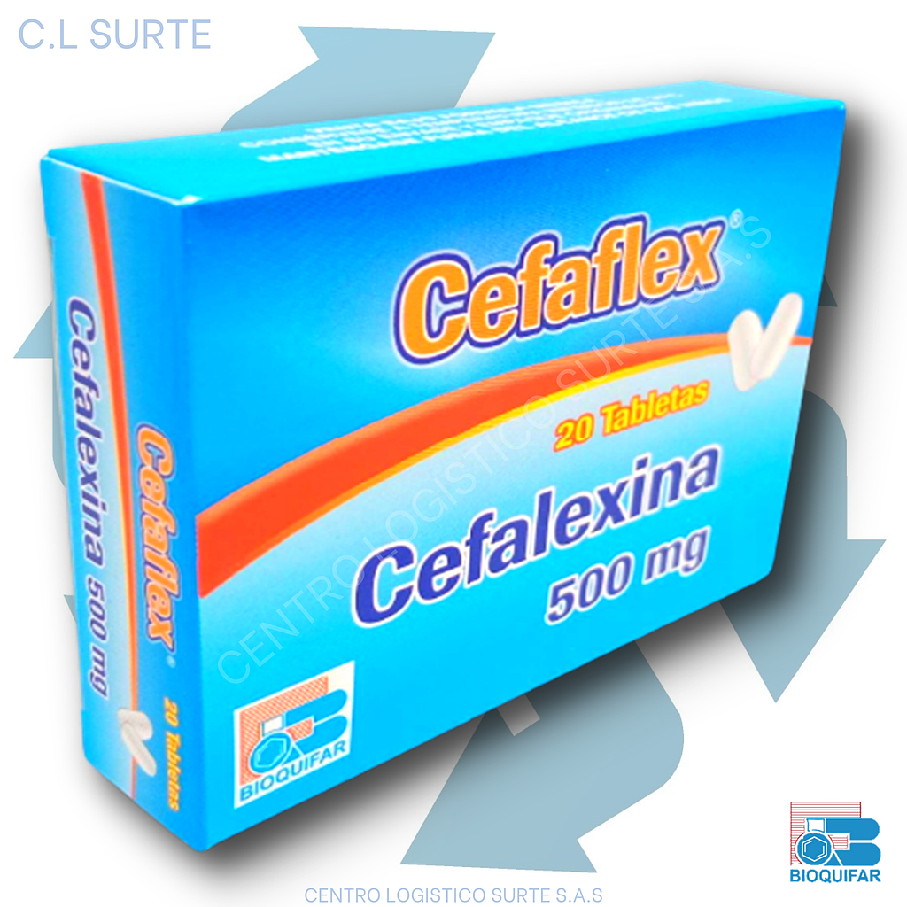CEFAFLEX X  20 TAB CEFALEXINA 500 MG BIOQUIFAR