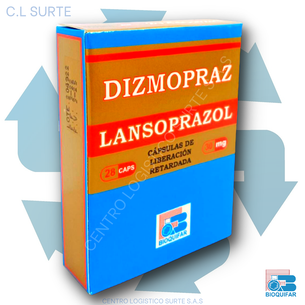DIZMOPRAZ 30 MG X 28 CAP LANSOPRAZOL BIOQUIFAR