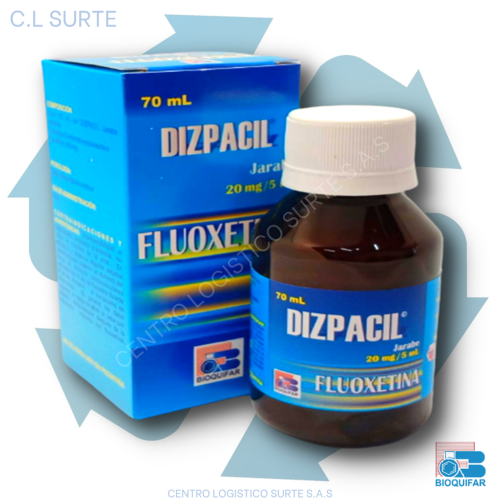 DIZPACIL 20 MG JBE X 70 ML FLUOXETINA BIOQUIFAR