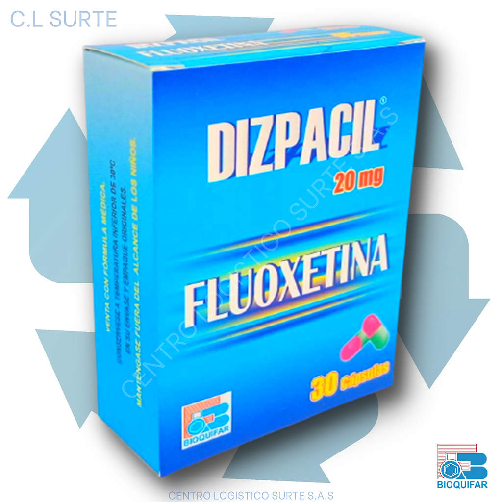 DIZPACIL 20 MG X 30 CAP FLUOXETINA BIOQUIFAR