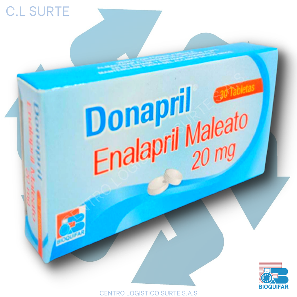 DONAPRIL X 30 TAB ENALAPRIL 20 MG BIOQUIFAR
