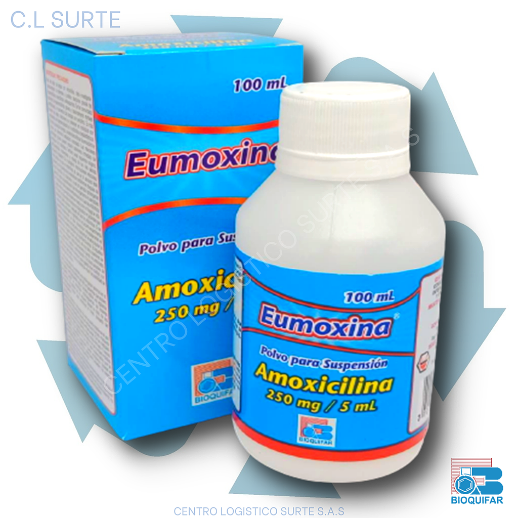 EUMOXINA 250 MG SUSP X 100 ML AMOXICILINA 250 BIOQUIFAR