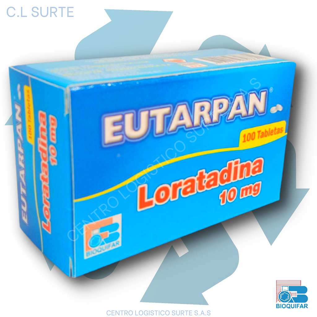 EUTARPAN 10 MG X 100 TAB LORATADINA BIOQUIFAR