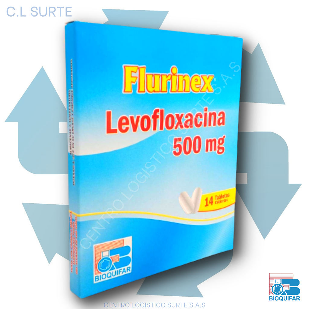 FLURINEX 500 MG X 14 TAB LEVOFLOXACINA BIOQUIFAR
