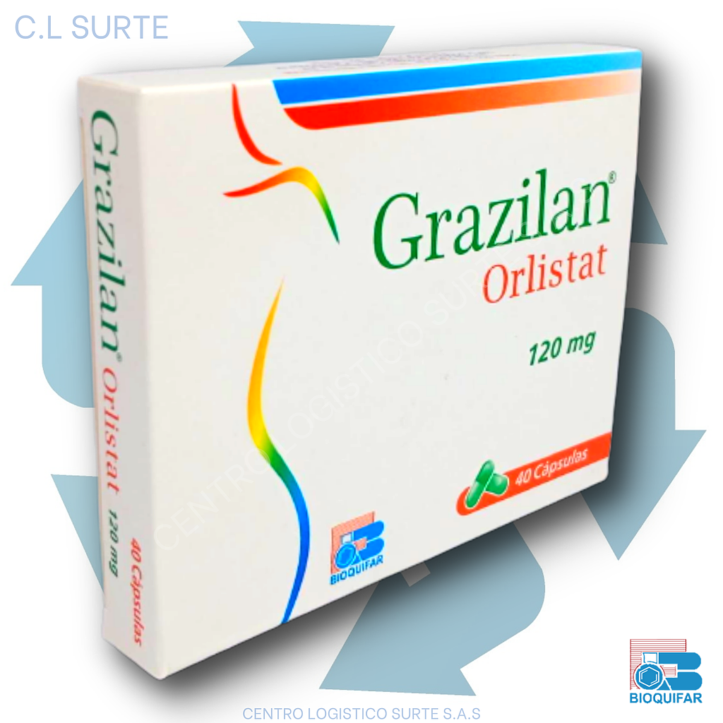 GRAZILAN 120 MG X 40 CAP ORLISTAT BIOQUIFAR