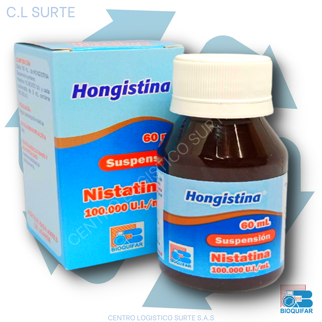 HONGISTINA SUSP X 60 ML NISTATINA BIOQUIFAR